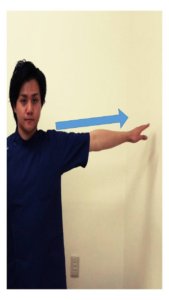 サーブ トス イップス　肩関節の検査と調整　肩関節の水平伸展